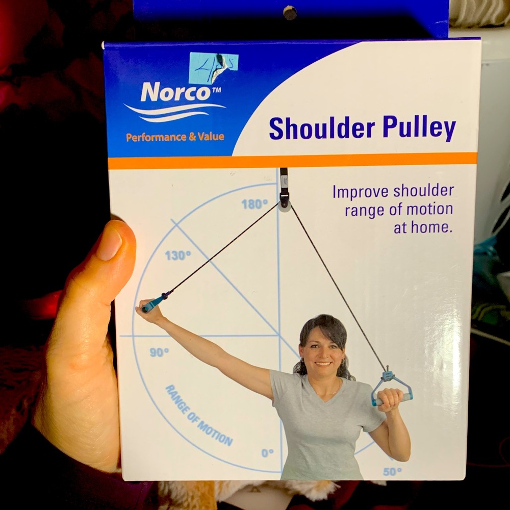 Women’s Shoulder pulley by Norco, for rotator cuff recovery, shoulder PT